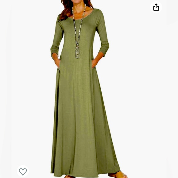NWT Army green maxi dress - Picture 1 of 5